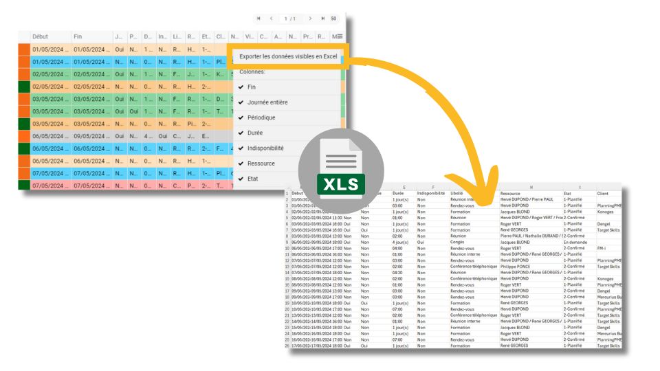 Exporter les donnes vers Excel depuis la vue liste et les autres listes