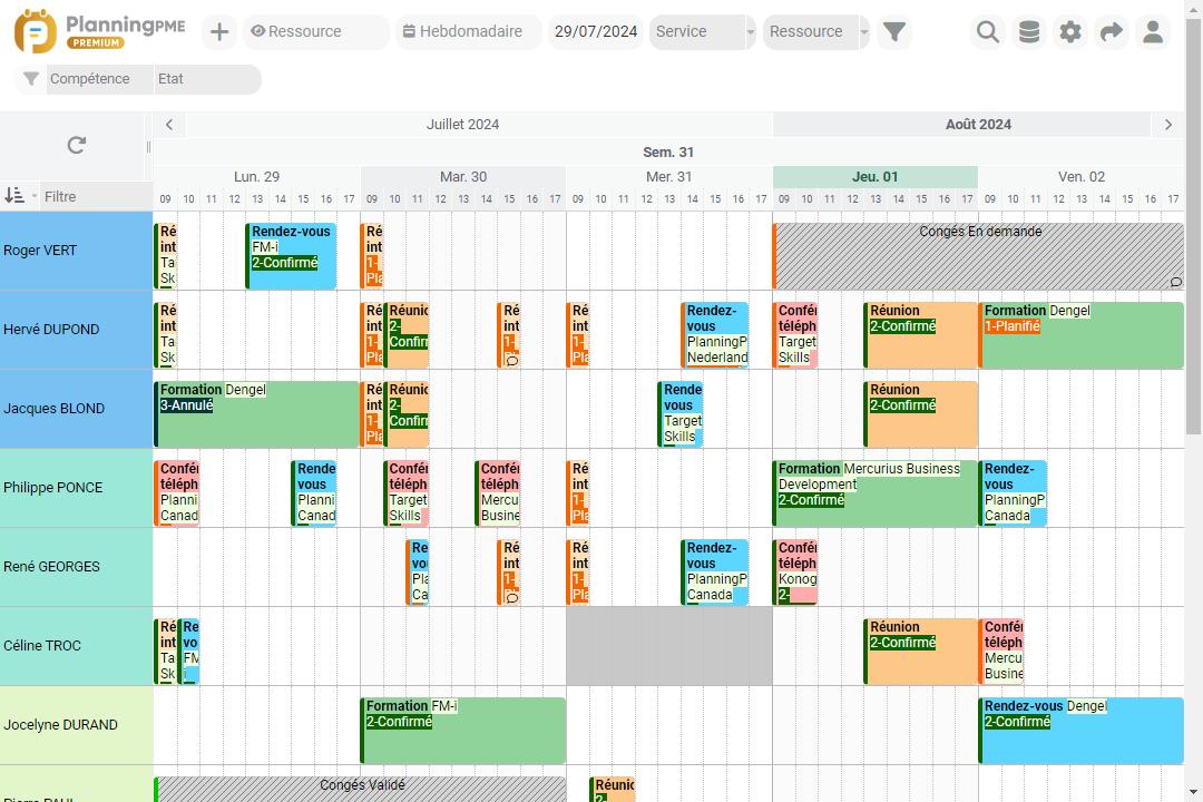 Logiciel de planning de rendez-vous