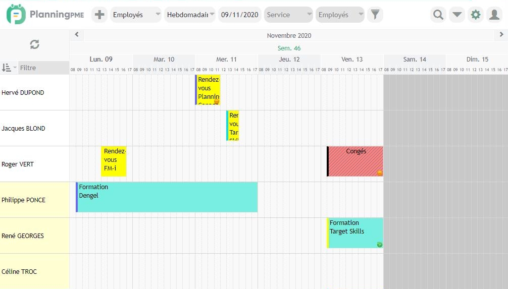 Gestion Du Planning Du Personnel Avec Planningpme